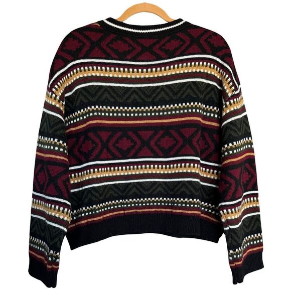 Womens Sweater Bohemian Knit Pullover Size 2XL‎ Multicolor Tribal Aztec Retro - Picture 2 of 9